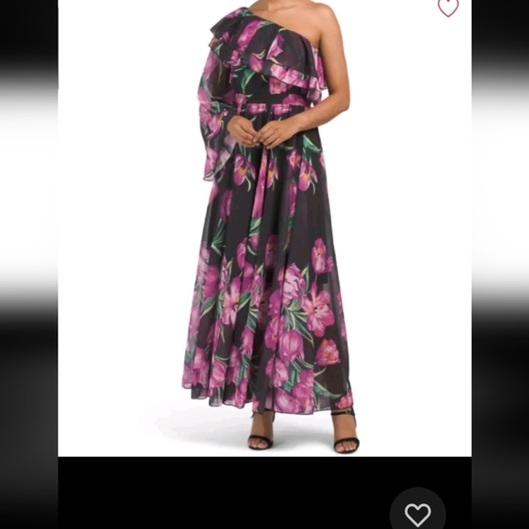 DALIA MACPHEE Floral Maxi Dress With Eyelet Trim And Mock Neck main image 0